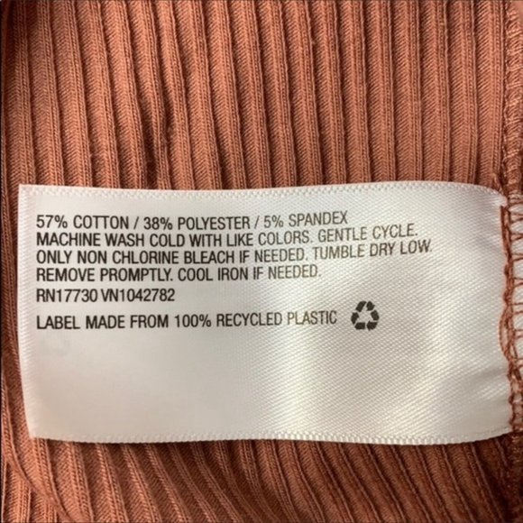 Wild Fable Women's Ribbed Turtleneck Dress, Blush Brown, Size S - Picture 5 of 5